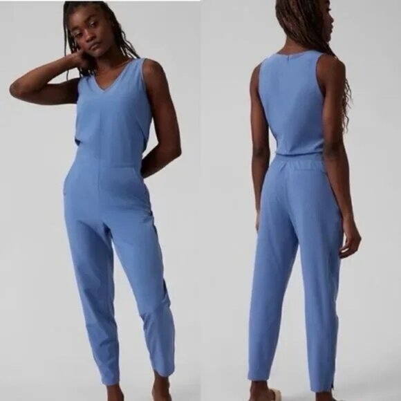 Athleta Pants - Athleta Brooklyn Jumpsuit- Cottage Blue- Women's Size 4